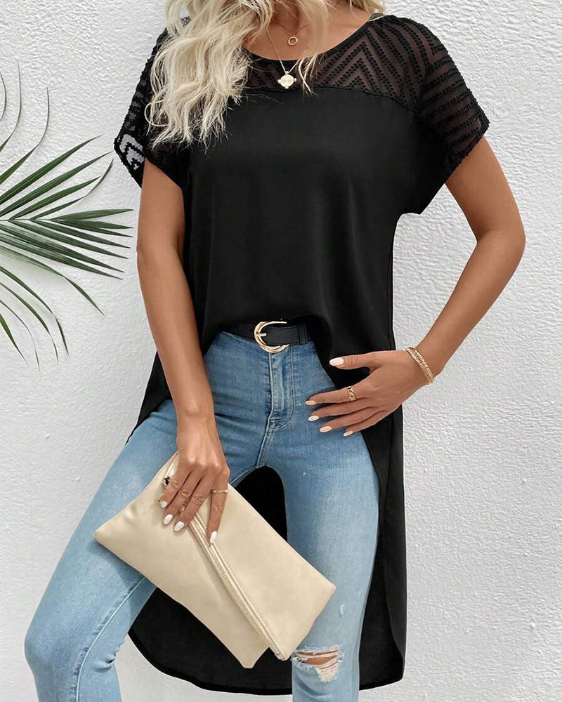 Vloose Casual Short-Sleeved Blouse