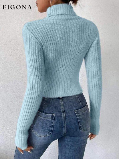 Ribbed Turtleneck Long Sleeve Sweater clothes Ship From Overseas sweater sweaters X.W