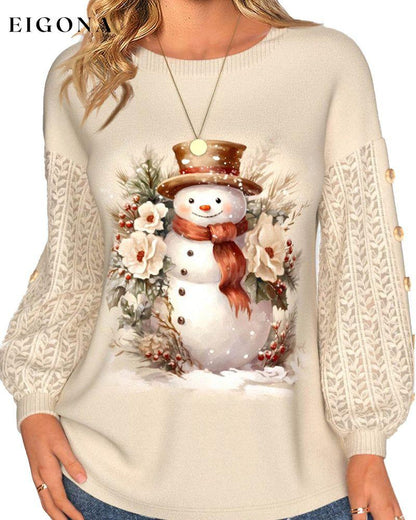 Lace Christmas pattern sweatshirt 2023 f/w 23BF christmas Clothes hoodies & sweatshirts sweatshirts