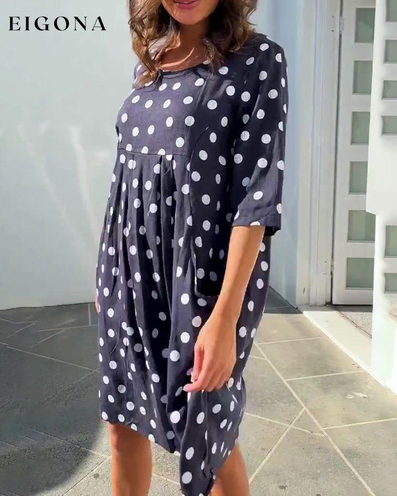 Casual polka dot print dress casual dress spring summer