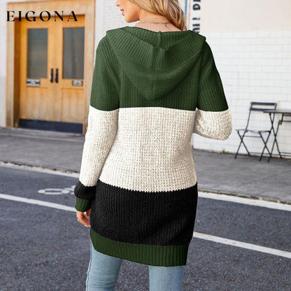 Casual Colour Block Cardigan best Best Sellings cardigan cardigans clothes Sale tops Topseller