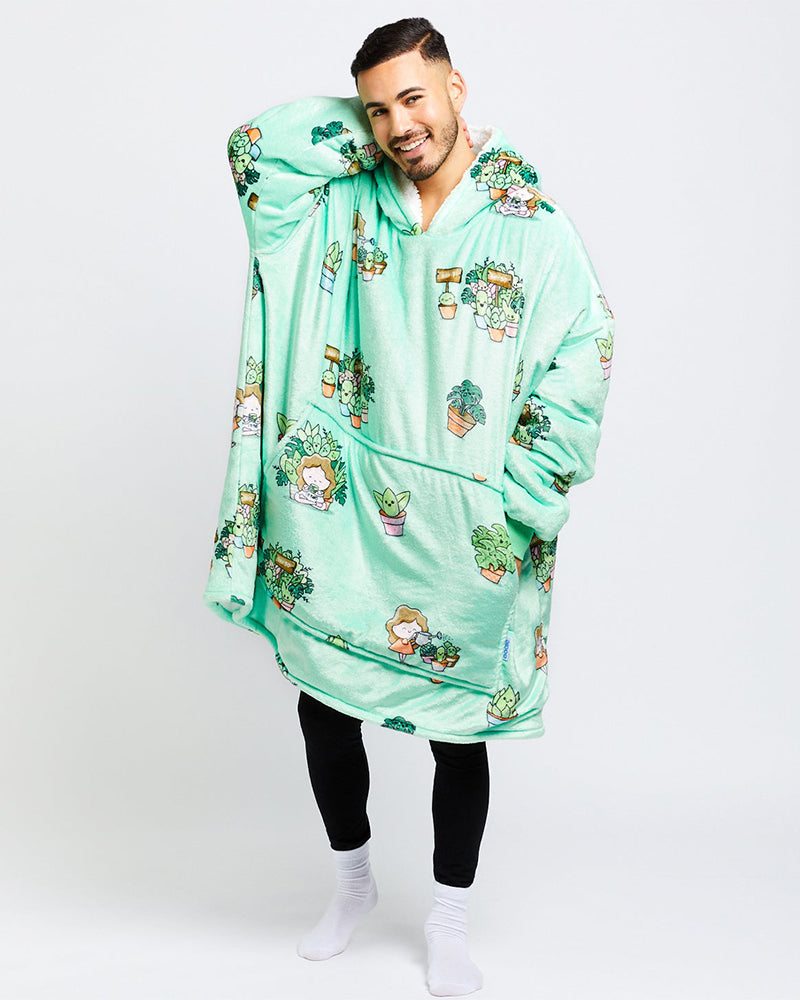 Interesting Floral Cartoon Prints Casual Blanket Hoodie 2024 f/w Blanket Hoodies