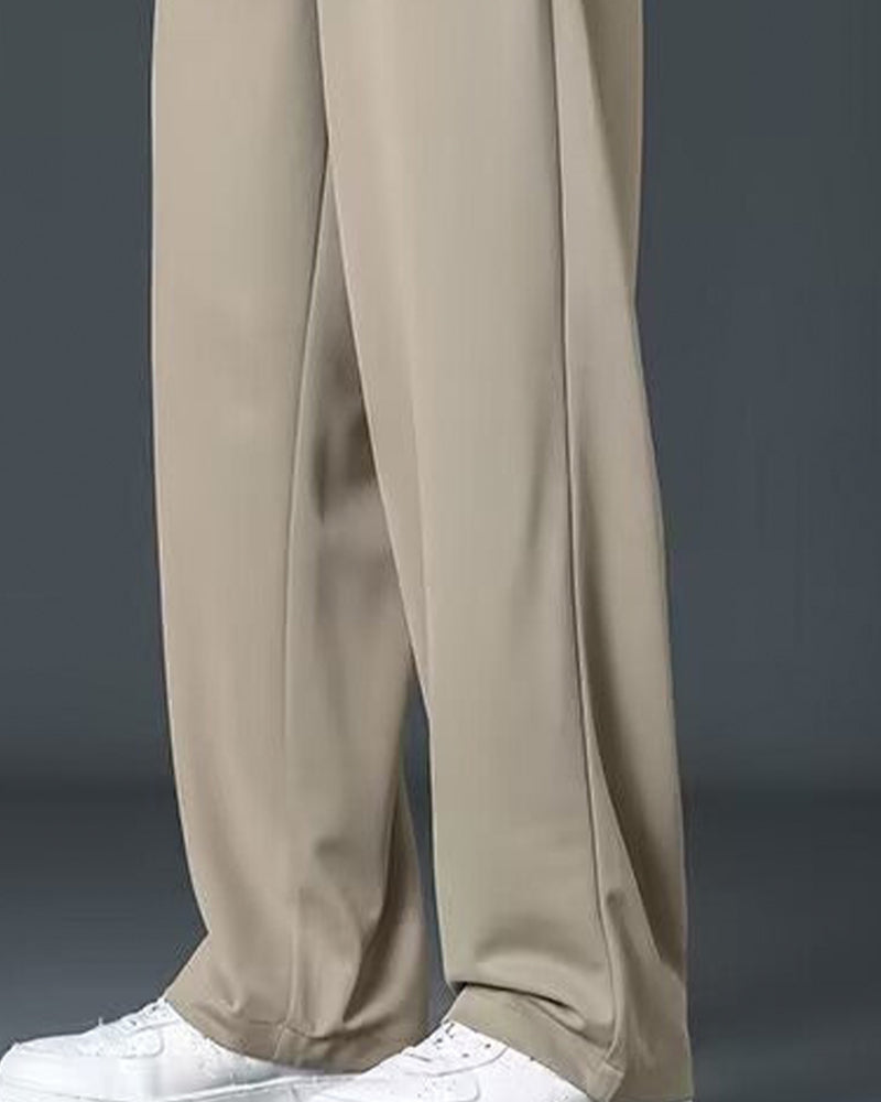 Men's Casual Drawstring Straight Leg Pants