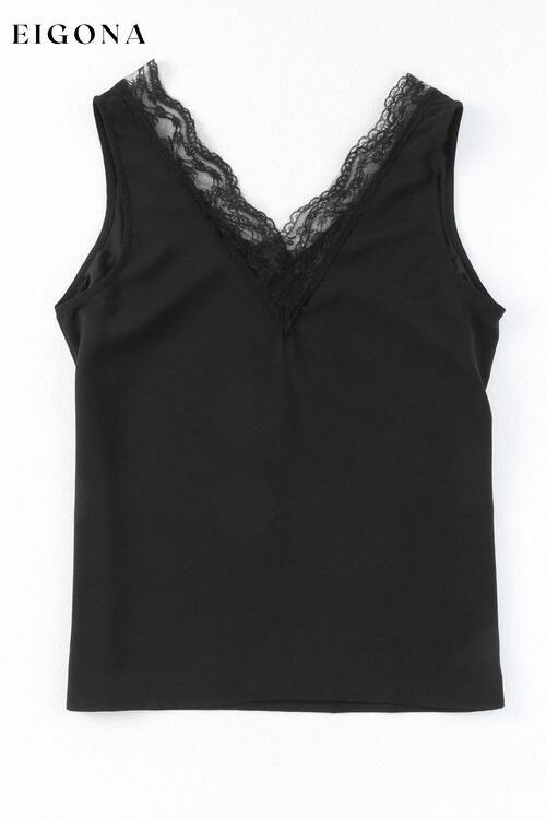 Lace Detail V-Neck Tank clothes Ship From Overseas SYNZ