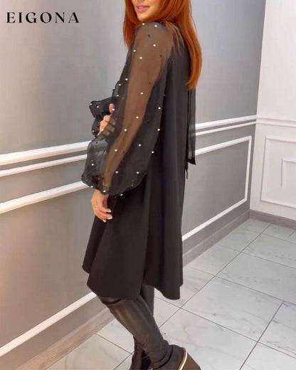 Mesh Loose High Neck Dress 2023 f/w 23BF casual dresses chrismas Clothes Dresses