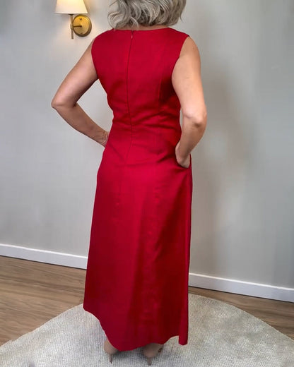 Solid Color Sleeveless Vest Casual Dress