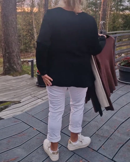 Metal Button Long-Sleeved Cardigan