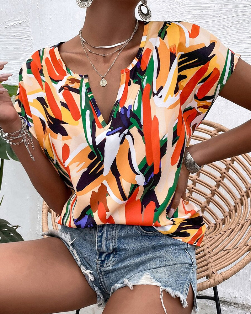 Colorful Casual Printed T-Shirt