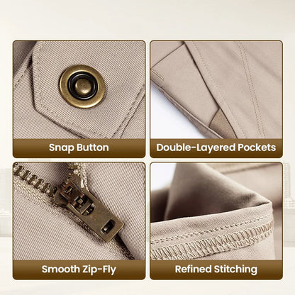 GlideActive - Men's Active Khaki Pants With Expandable Waistband