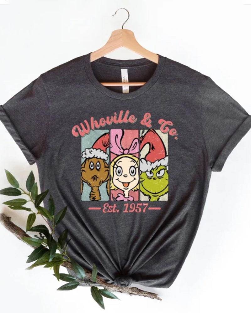 Christmas Grinch and friends T-shirt 2024 f/w christmas spring summer t-shirts