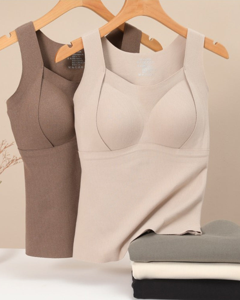 Women's Thermal Gilet with Built-In Bra