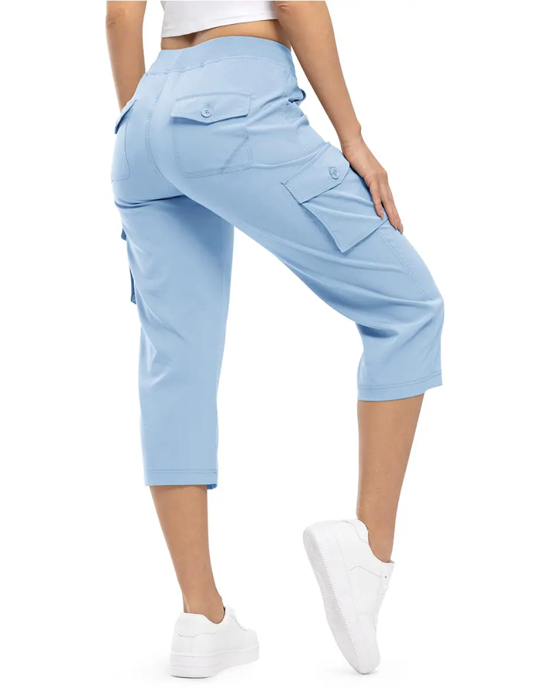 Casual Cropped Multi-Pocket Hiking Pant