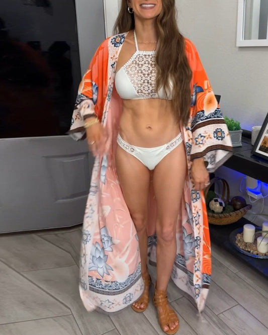 Holiday Print Casual Cover Up