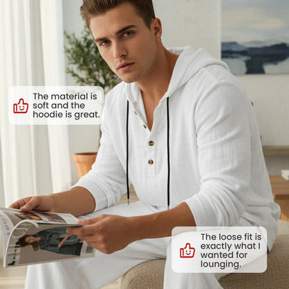 Fashion Men's Casual Long Two-Piece Set