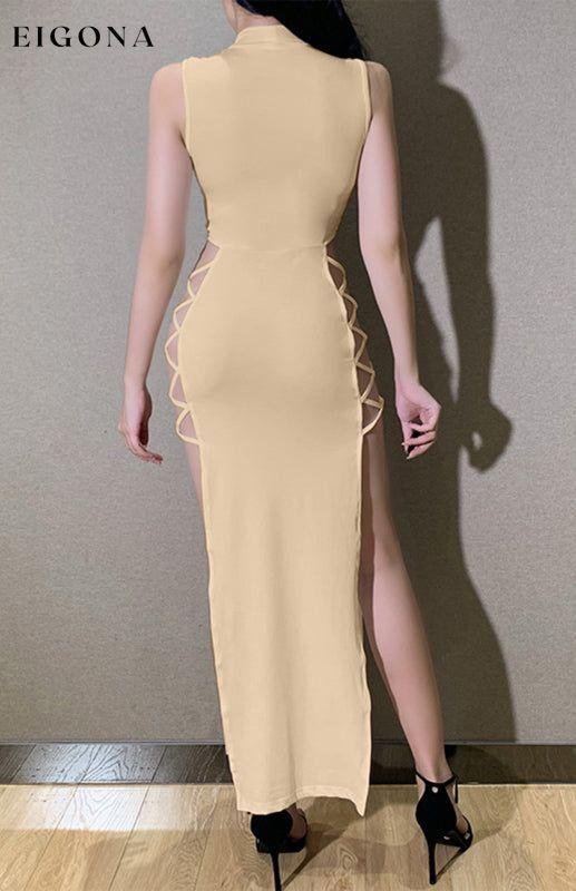 Summer Sexy High-Slit Strappy Dress clothes dress dresses maxi dress