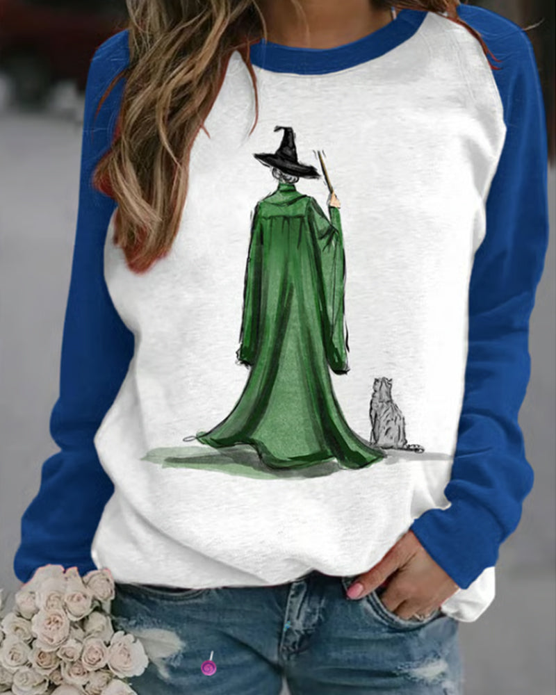 Women's Movie and TV Character Commemorative Printed Sweatshirt 2024 f/w Halloween spring sweatshirts