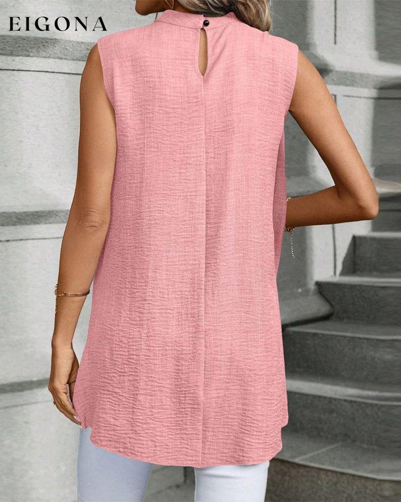 Elegant solid color sleeveless top summer tank tops & camis