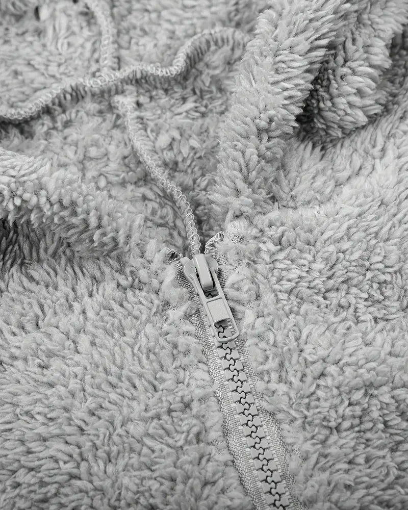 Fleece-Lined Thick Furry Jumpsuit