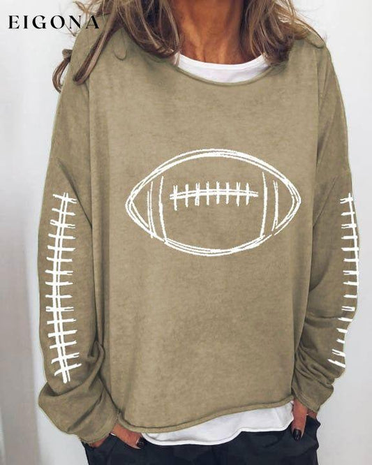 Women's Game Day Football Print Sweatshirt ball print