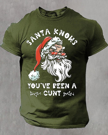 Men's Santa Claus Merry Christmas funny christmas T shirt christmas summer t-shirts man