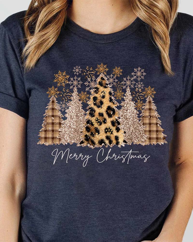 Fun Christmas tree casual T-shirt 2024 f/w christmas spring summer t-shirts