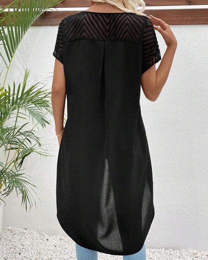 Vloose Casual Short-Sleeved Blouse