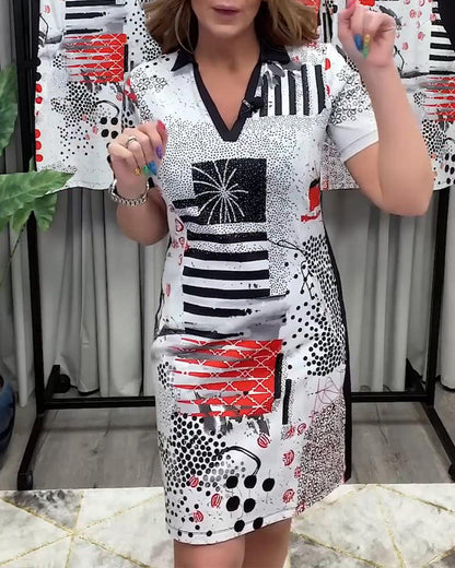 V-Neck Commuter Fashion Dress