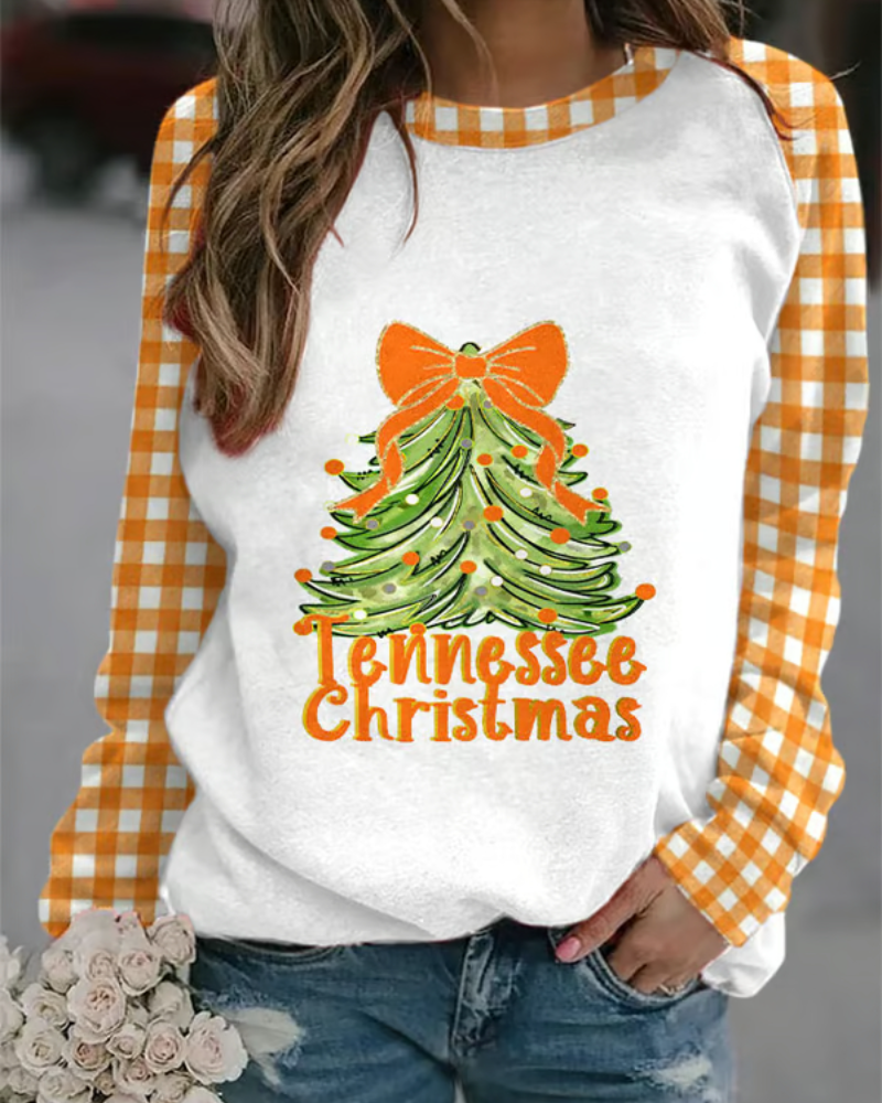 Women's Tennessee Christmas Print Sweatshirt 2024 f/w christmas hoodies & sweatshirts women's christmas