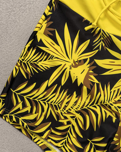 High-Waisted Boyleg Printed Bikini