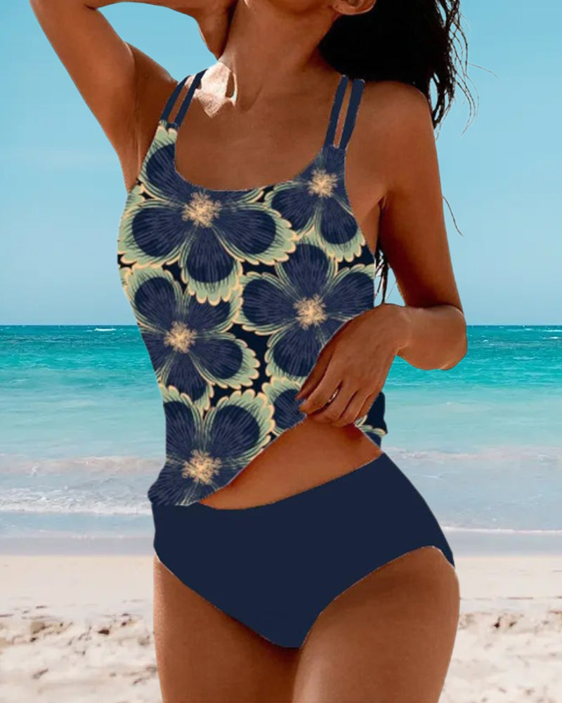 Sling floral print tankini summer tankinis