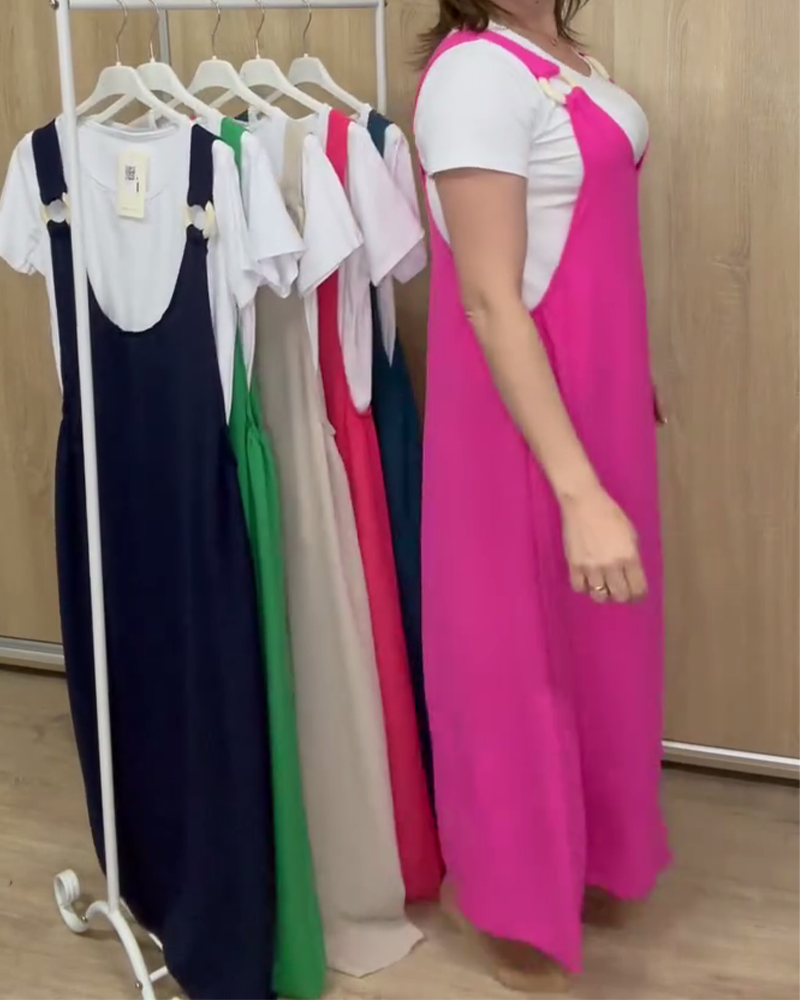 T-Shirt And Overalls Set