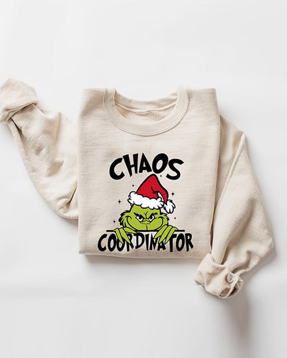 Chaos Coordinator Grinch Long Sleeve Sweatshirt 2024 f/w christmas Grinch sweatshirts