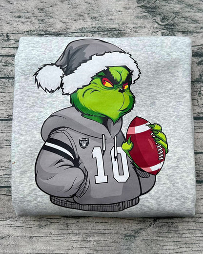 Grinch Cartoon Print Casual Sweatshirt 2024 f/w christmas grinch Sports sweatshirts