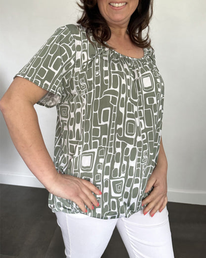 Fashion Round Neck Printed T-Shirt