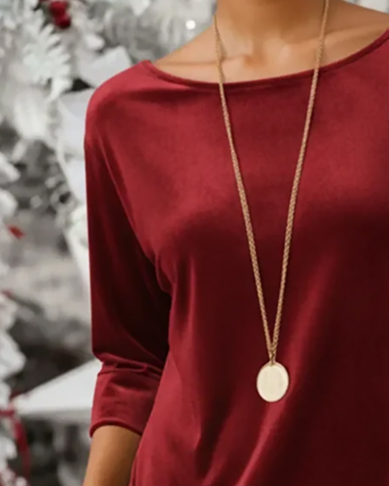 Round Neck Loose Fashion Dress