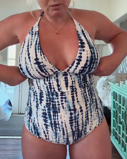 Sexy Tie-Dye One-Piece Swimsuit