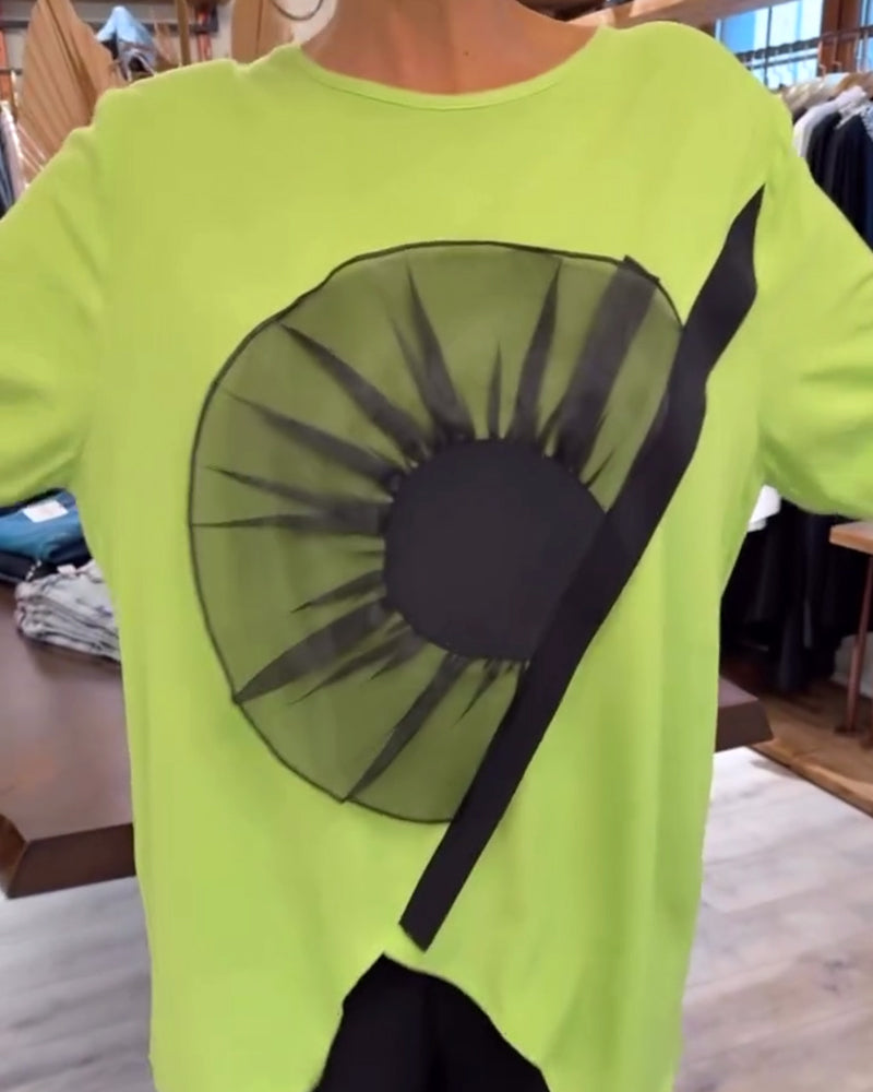 Floral Print Short-Sleeved Casual T-Shirt