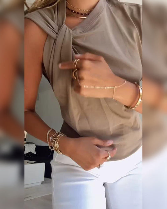 Sleeveless Twist T-Shirt