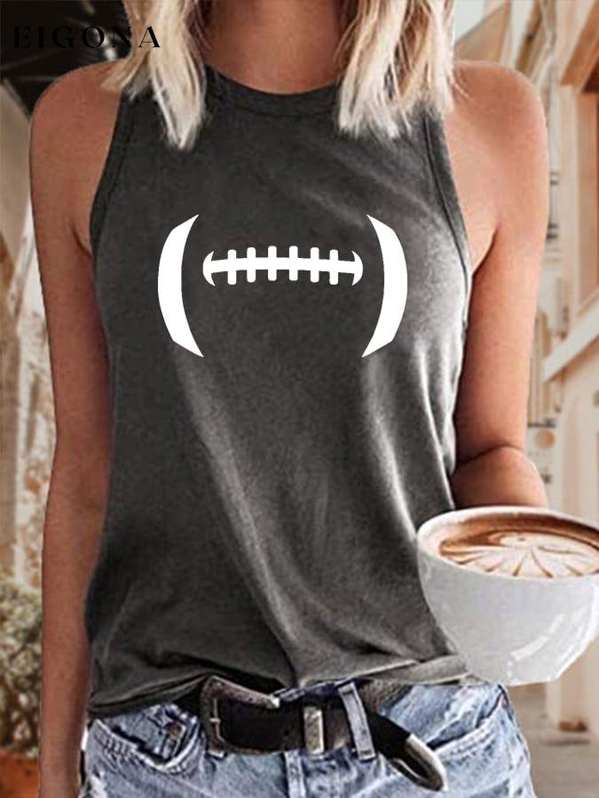 Women's American Football Print Tank Top ball print