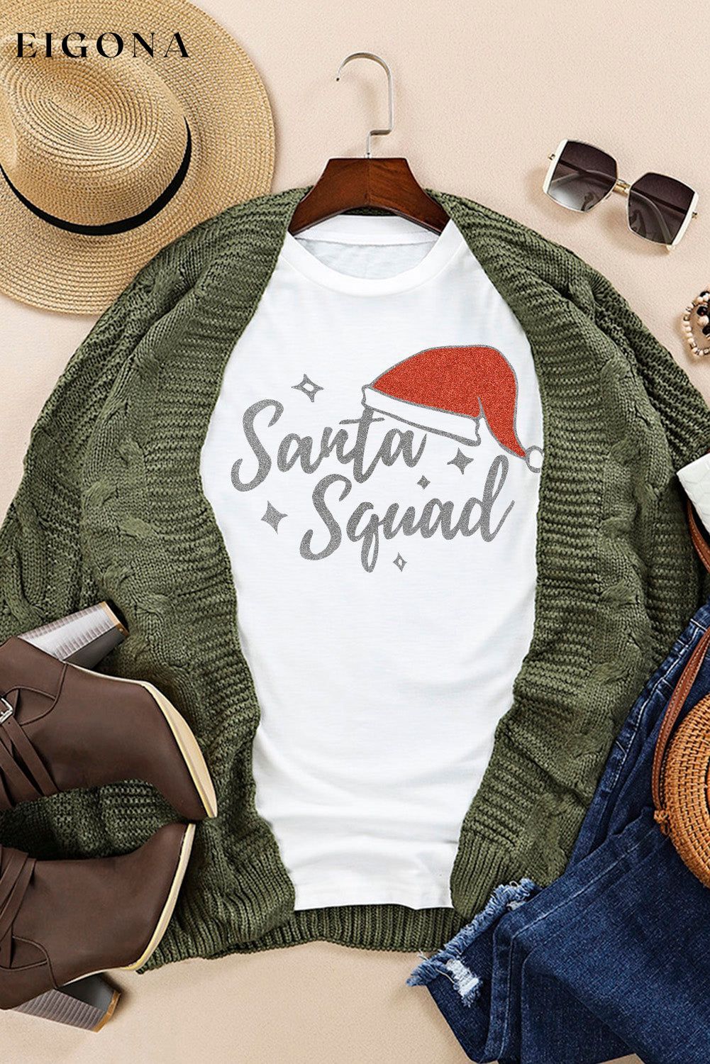 SANTA SQUAD Graphic Short Sleeve T-Shirt Christmas shirt clothes Ship From Overseas shirt shirts SYNZ