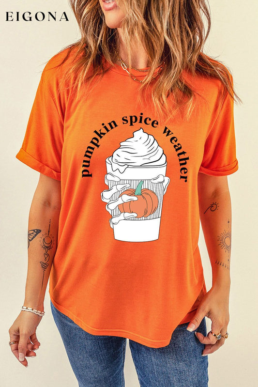 PUMPKIN SPICE WEATHER Graphic T-Shirt Pumpkin clothes Ship From Overseas SYNZ t shirts trend