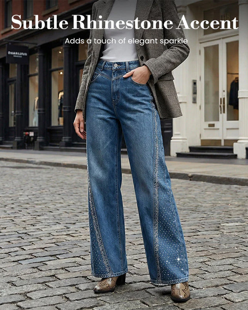 Loose-Fitting Washed Straight-Leg Jeans