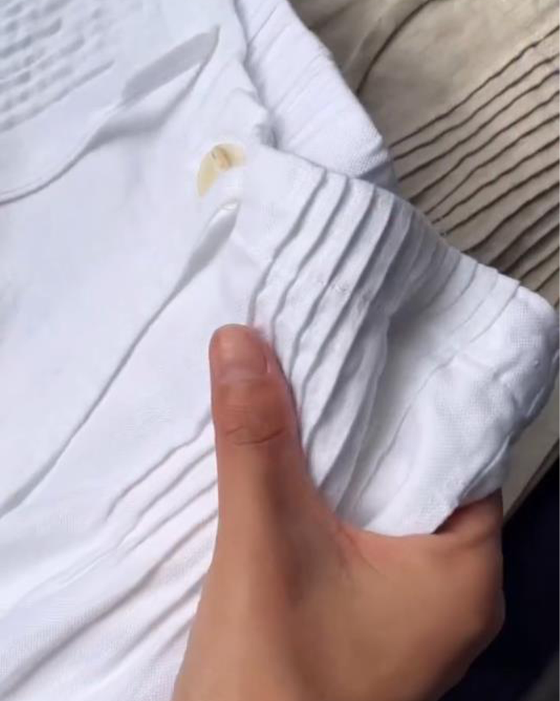 Drawstring Solid Color Pleated Casual Pants