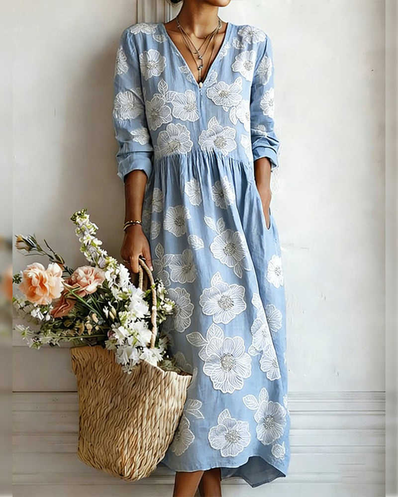 Floral Print Vacation Dress