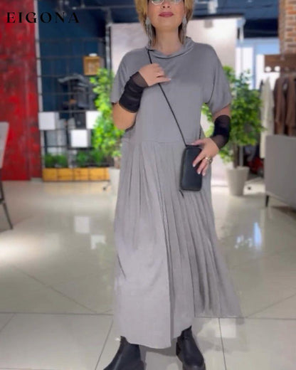 Short sleeve solid color casual dress 2023 f/w 23BF casual dresses Clothes Dresses spring summer