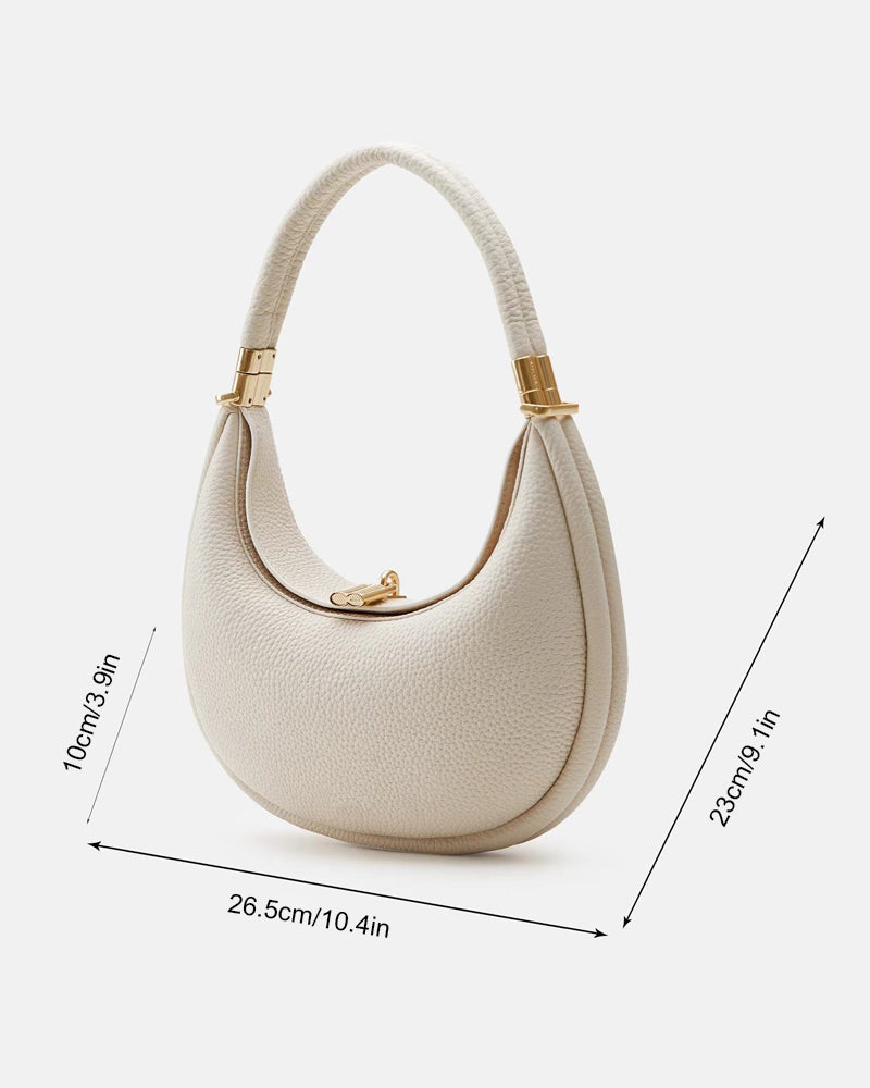 Solid color elegant crescent shape underarm shoulder bag 202466 bags