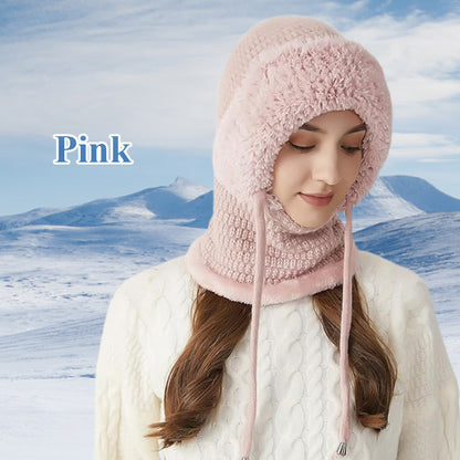 Wind-Resistant Outdoor Hat And Scarf For Women