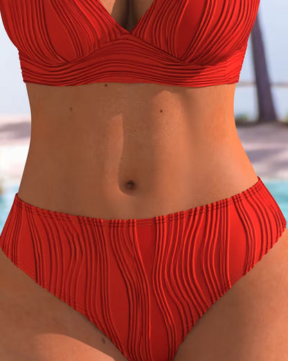 Bra-Style Textured Two-Piece Bikini