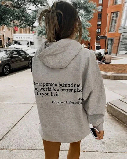 Dear Person Behind Me' Sweatshirt 2024 f/w hoodies spring