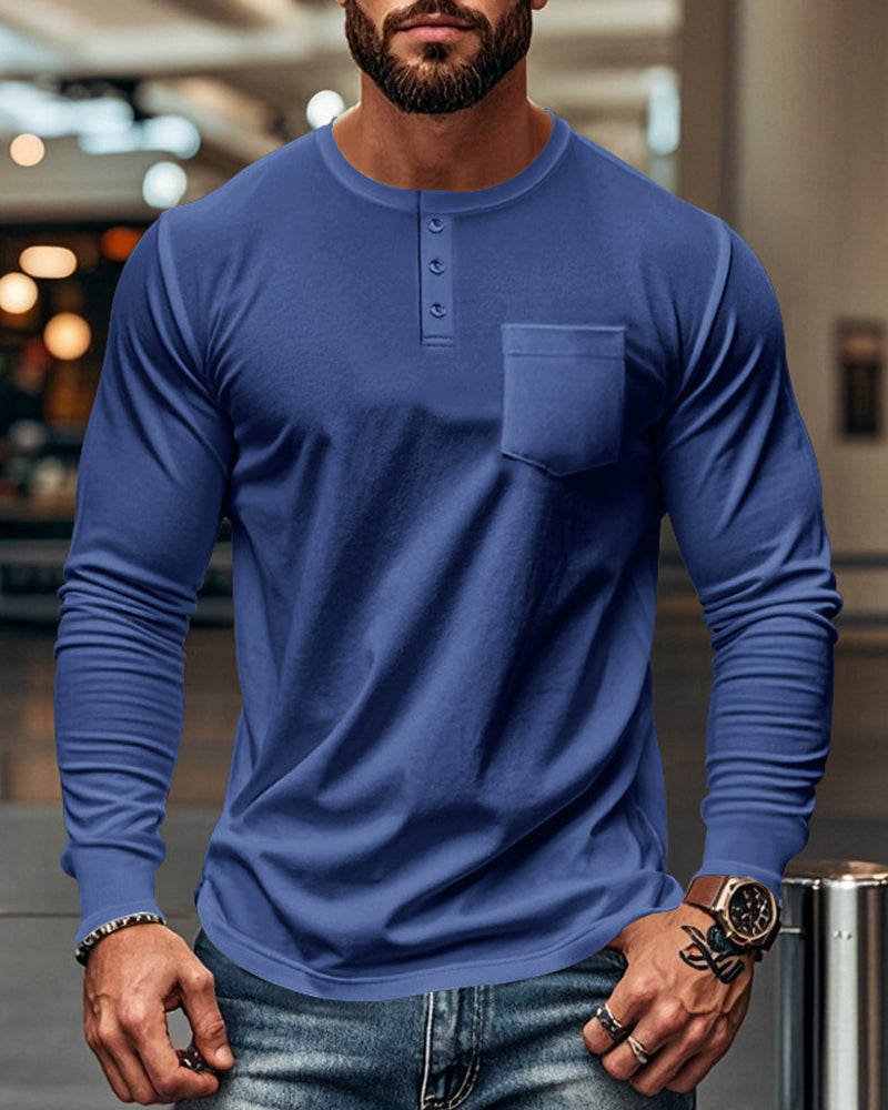 Breathable Pullover Long-Sleeved Men's Top